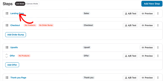 Sales funnel in FunnelKit