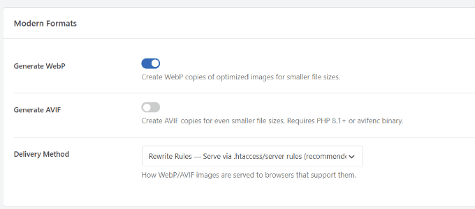 Turn on image compression with 1-click