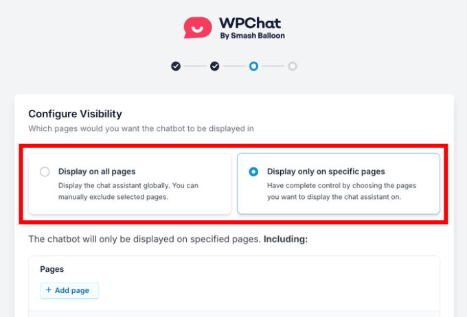 Displaying WPChat on Specific Pages