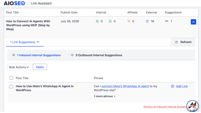 Fixing orphan pages with AIOSEO's link inserting features Fixing orphan pages with AIOSEO's link inserting features