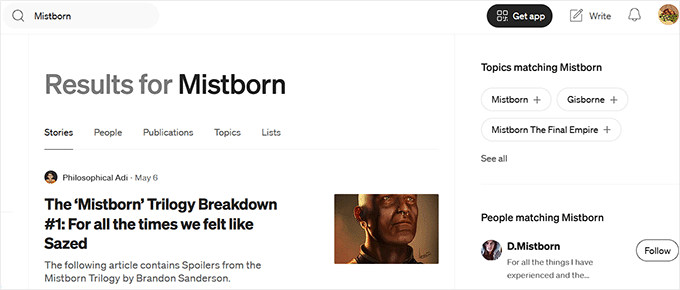 Easily search for relevant articles in Medium