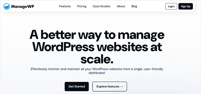 Site web ManageWP Site web ManageWP