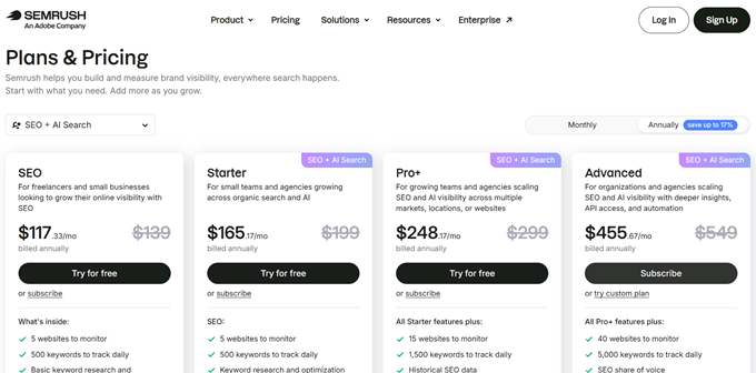 prezzi semrush prezzi semrush