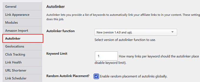 Set keyword limit in ThirstyAffiliates Set keyword limit in ThirstyAffiliates