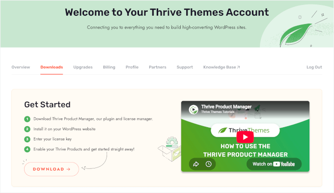 Ghid pas cu pas în contul Thrive Themes Ghid pas cu pas în contul Thrive Themes