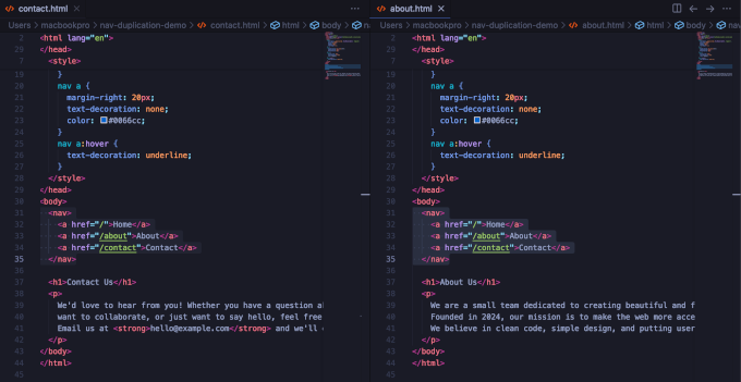 Updating an HTML site Updating an HTML site