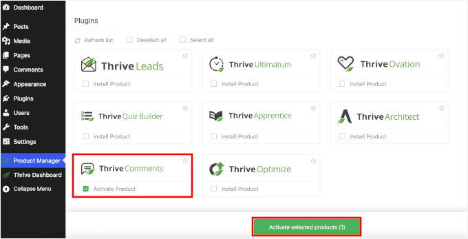 Instalarea Thrive Comments Instalarea Thrive Comments
