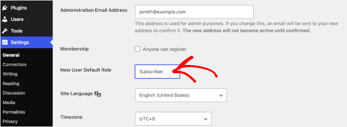 Ruolo predefinito per i nuovi utenti in WordPress