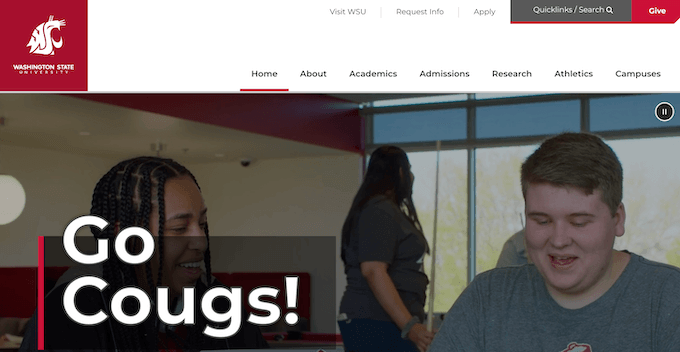 The Washington State University website