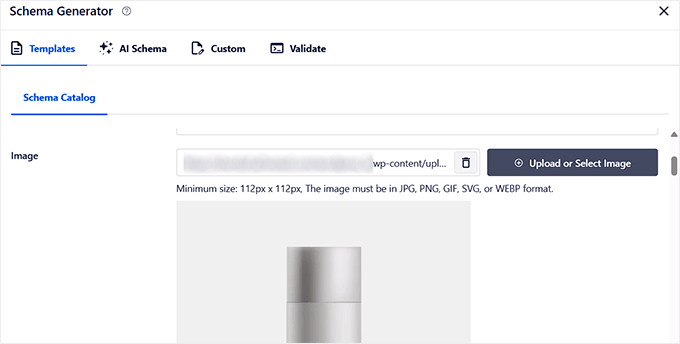 Add a product's image to the product schema