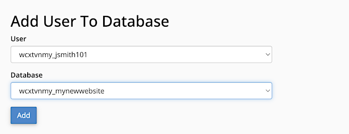 Add user to database
