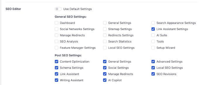 Personalizarea accesului SEO pentru diferite roluri în AIOSEO Personalizarea accesului SEO pentru diferite roluri în AIOSEO