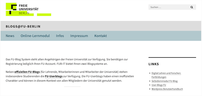 Freie Universität Berlin Blogs