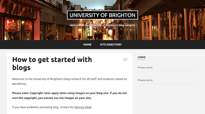 University of Brighton Sites