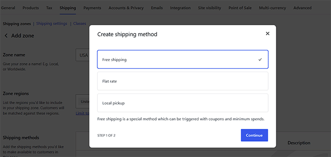 Choose a shipping method in WooCommerce Choose a shipping method in WooCommerce