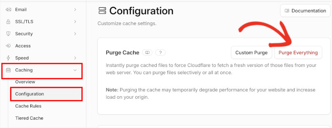 Ștergeți cache-ul Cloudflare Ștergeți cache-ul Cloudflare
