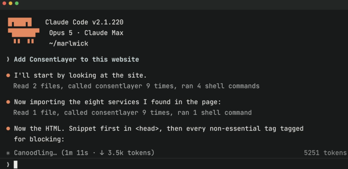 Using Consentlayer in Claude code Using Consentlayer in Claude code