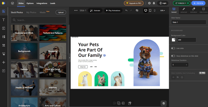 Editor slider Depicter