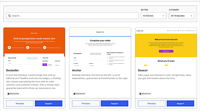Elementor templates in EDD Elementor templates in EDD