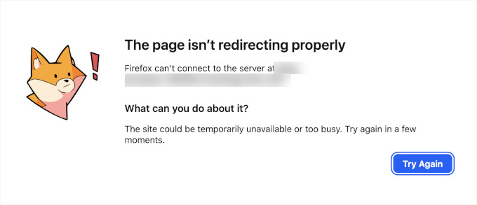 Firefox afișează eroarea pagina nu este redirecționată corect Firefox afișează eroarea pagina nu este redirecționată corect