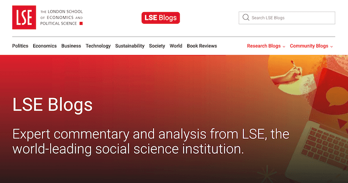 LSE Blogs, set up using open source software