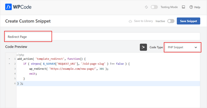 Copy and paste the snippet into WPCode