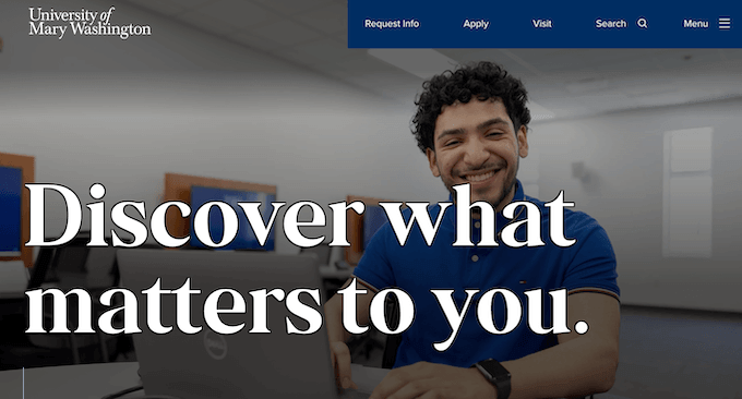 A higher education digital portal, created using open source WordPress