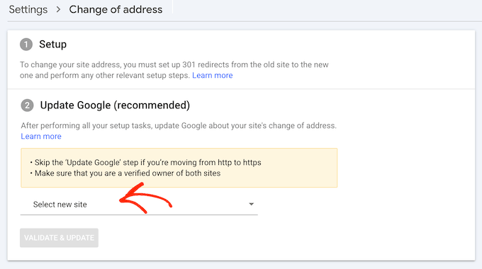 How to validate a site using the Google Search Console (GSC)