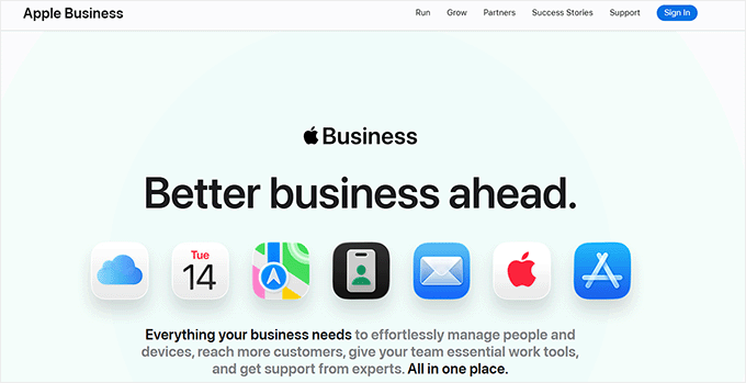 Besök Apple Business webbplats