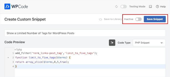 WordPressで制限された数のタグを表示するためのカスタムコードの保存 WordPressで制限された数のタグを表示するためのカスタムコードの保存