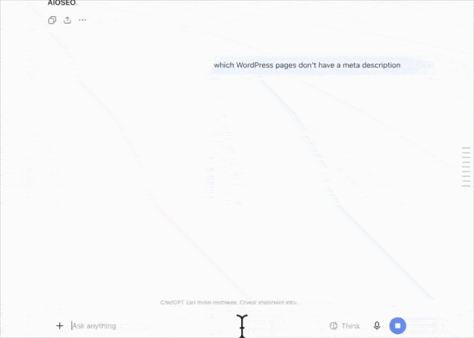 WPVibe using ChatGPT to add SEO meta descriptions to pages that don't have one. WPVibe using ChatGPT to add SEO meta descriptions to pages that don't have one.