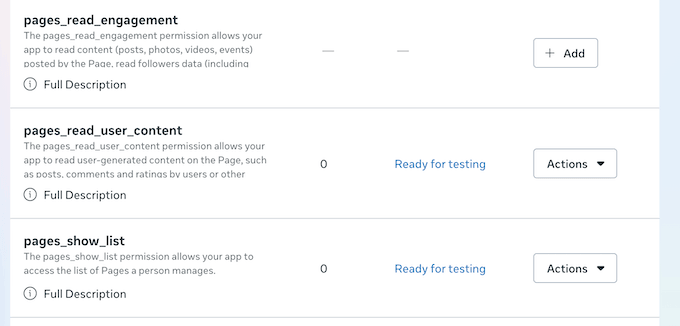 Changing the permissions for your Facebook project Changing the permissions for your Facebook project