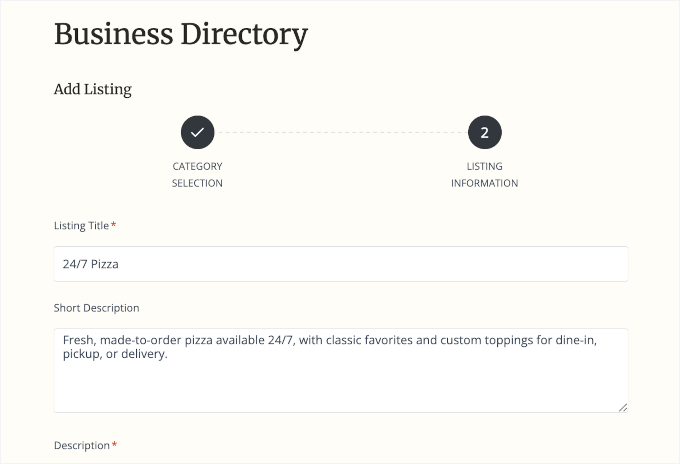 Submitting listings to an online directory Submitting listings to an online directory