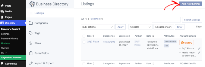 Adding listings to an online directory Adding listings to an online directory