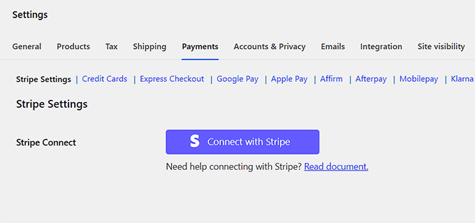 Connettiti a Stripe usando FunnelKit Connettiti a Stripe usando FunnelKit