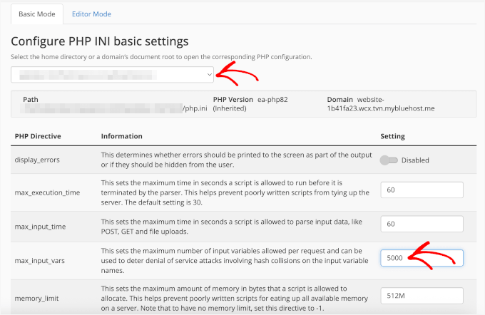 Configuring max_input_vars inside cPanel Configuring max_input_vars inside cPanel