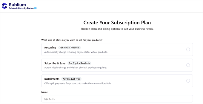 Create a subscription plan with Sublium Create a subscription plan with Sublium
