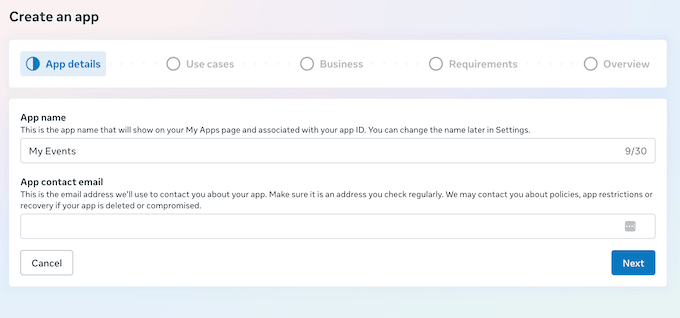 Creating a Facebook app in a Meta developer account Creating a Facebook app in a Meta developer account