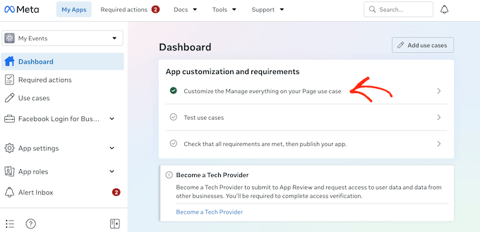 Changing your app conditions and requirements in the Meta dashboard Changing your app conditions and requirements in the Meta dashboard