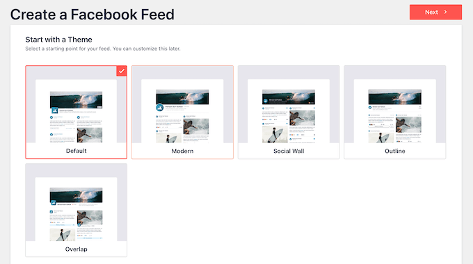 default-template-smashballoon Choosing a ready-made template for your social media feed