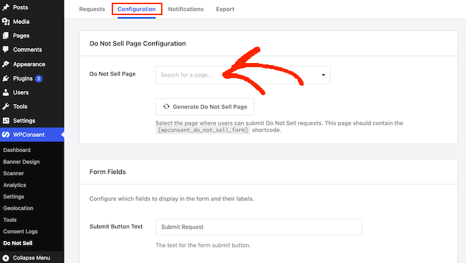 Installing the Do Not Sell add-on
