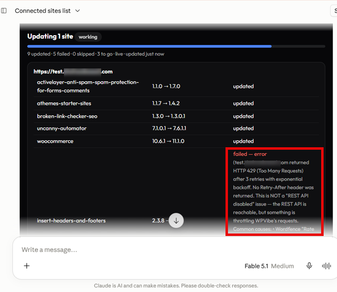 failed update failed wordpress update in wpvibe