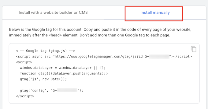 Cod Google Analytics pentru instalare manuală Cod Google Analytics pentru instalare manuală