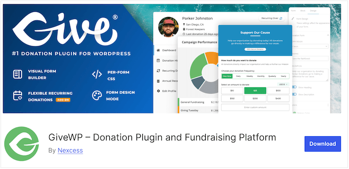 GiveWP – El mejor para metas de recaudación de fondos y barras de progreso GiveWP – El mejor para metas de recaudación de fondos y barras de progreso