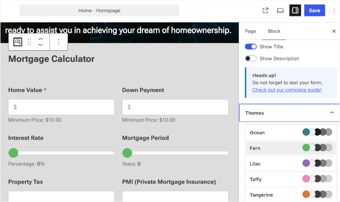 Customizing WPForms' mortgage calculator Customizing WPForms' mortgage calculator