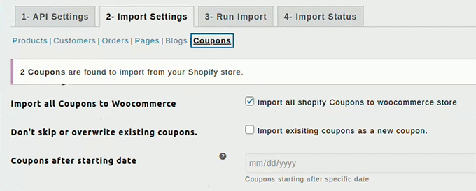 Migra i coupon di Shopify con il plugin Migrate & Import Shopify to WooCommerce Migra i coupon di Shopify con il plugin Migrate & Import Shopify to WooCommerce