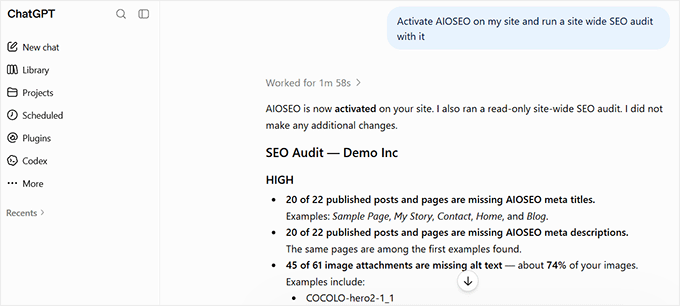 Run a site wide SEO audit using AIOSEO, WPVibe, and ChatGPT Run a site wide SEO audit using AIOSEO, WPVibe, and ChatGPT