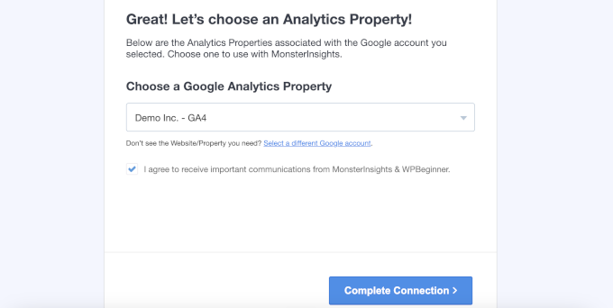 Selectați proprietatea dvs. Google Analytics Selectați proprietatea dvs. Google Analytics