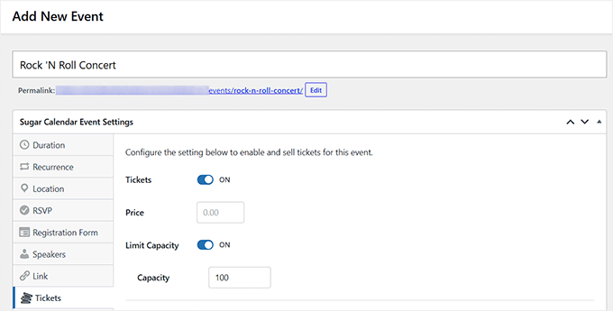 Set up event tickets in Sugar Calendar Set up event tickets in Sugar Calendar