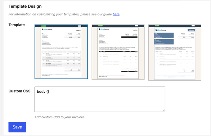 Szablony projektów Sliced Invoices